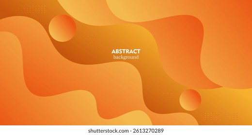 Abstract orange wave dynamic color realistic fluid pattern. Trendy wave pattern element background. Vector Eps10