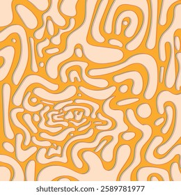 abstract orange wave fluid liquid pattern background vector design