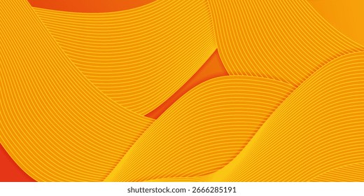 Fondo Abstractas de líneas de onda naranja - patrón geométrico moderno