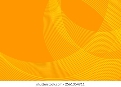 Abstract Orange Wave Lines pattern Background. Futuristic Wallpaper. Vector Illustration. Technology Banner
