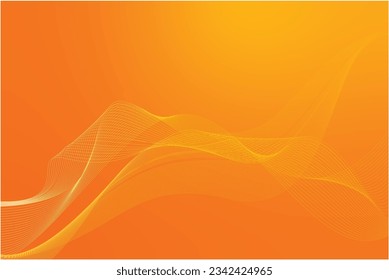 Abstract orange wave modern with smooth and clean vector background illustration