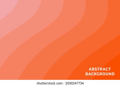Abstract orange wave pattern background vector.