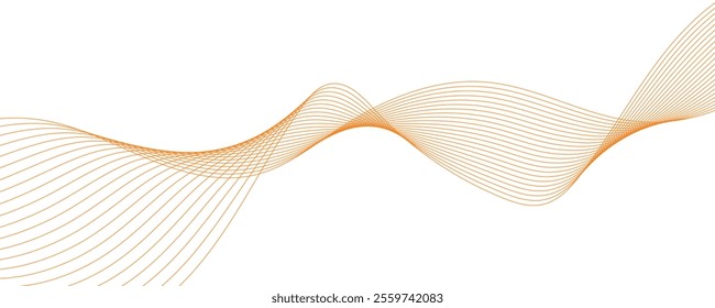 Abstract orange wave vector banner