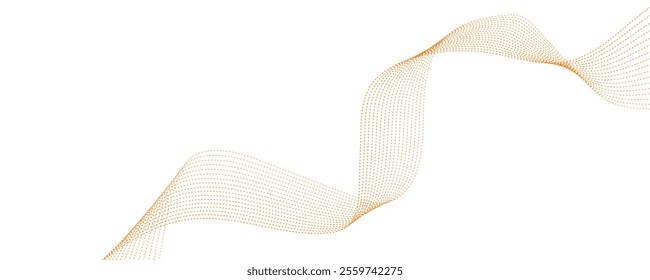 Abstract orange wave vector banner