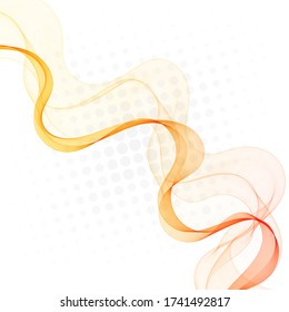 Abstract orange wave. vector illustration