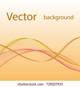 abstract orange waves