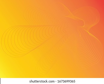 Abstract orange waves for background, wallpaper, cover or card