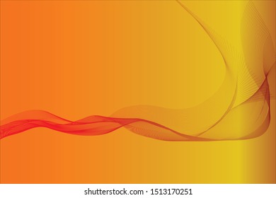 Abstract orange waves concept corporate vector background