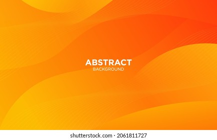 Abstract Orange waves geometric background. Modern background design. gradient color. Fluid shapes composition. Fit for presentation design. website, banners, wallpapers, brochure, posters