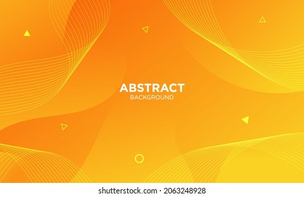 Abstract Orange waves geometric background. Modern background design. gradient color. Fluid shapes composition. Fit for presentation design. website, banners, wallpapers, brochure, posters