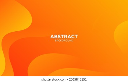 Abstract Orange waves geometric background. Modern background design. gradient color. Fluid shapes composition. Fit for presentation design. website, banners, wallpapers, brochure, posters