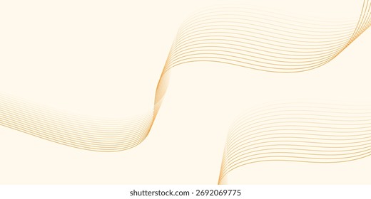 Abstract orange waves on light orange backdrop. vector illustration eps10