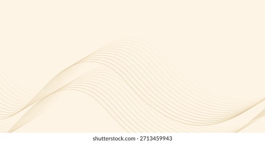 Abstract orange waves on light orange backdrop. vector background eps10