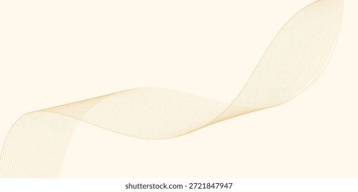 Abstract orange waves on light orange backdrop