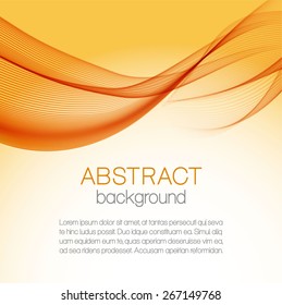Abstract orange wavy background