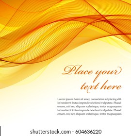 Abstract Orange Wavy Background