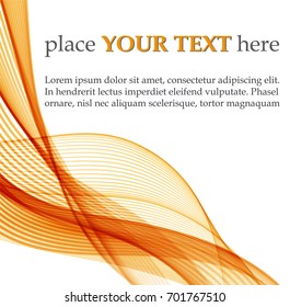 Abstract orange wavy background
