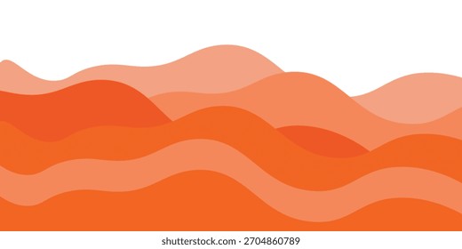 abstract orange wavy background, eps10