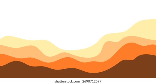 Fondo ondulado naranja abstracto, EPS11
