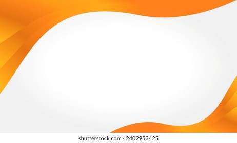 Abstract orange wavy background. orange background with golden line. Abstract orange background with ribbon gold line. Banner vector template design.