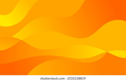 Abstrakter, orangefarbener, gewellter Hintergrund mit Farbverlauf für Tapete, Web, Banner und andere