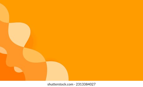 Abstract orange wavy backgrounds. Hand drawn shapes. Contemporary modern trendy vector illustrations.