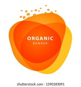 Abstract orange wavy blobs. Design template for logo, flyer or presentation. Modern style vector illustration