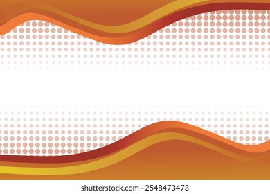 Fundo empresarial ondulado laranja abstrato com uma mistura de pontos de marrom e meio-tom para papel de parede, banner e fundo