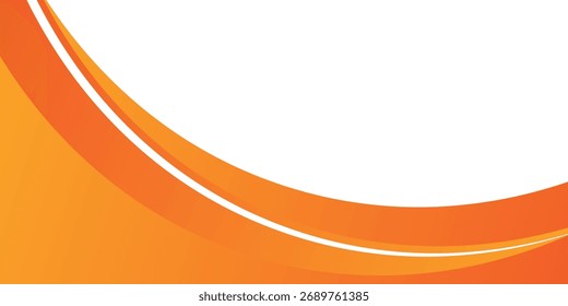 Abstract orange wavy business background. Vector