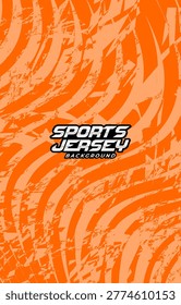Abstract orange wavy grunge background for sports jersey