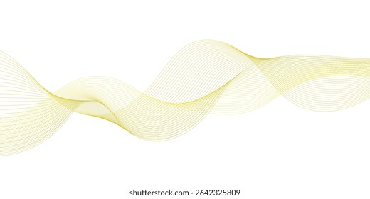 Abstract orange wavy on white background, Orange abstract line waves on white background. golden or yellow wave and curve lines background.