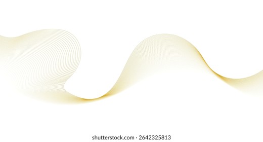 Abstract orange wavy on white background, Orange abstract line waves on white background. golden or yellow wave and curve lines background.