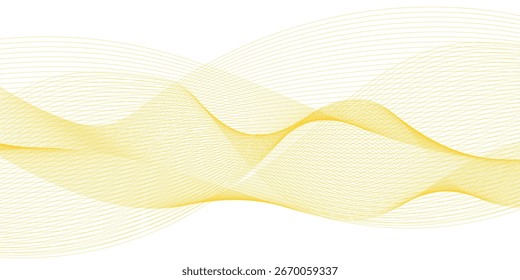 Ondulado naranja Abstractas sobre fondo blanco, ondas de línea abstracta naranja sobre fondo blanco. fondo de líneas onduladas y curvas doradas o amarillas.
