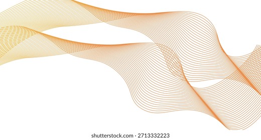 Abstractas naranja ondulado sobre fondo blanco, un patrón de onda suave y fluida en tonos azules.