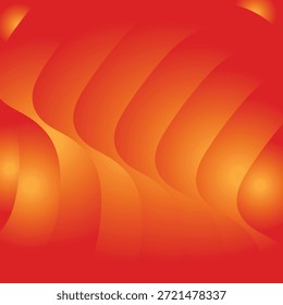 Fondo de Vector ondulado naranja Abstractas con diseño brillante que fluye.