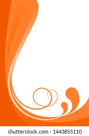 Abstract orange and white background with copy space