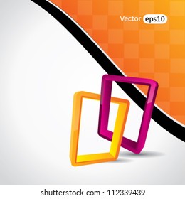 Abstract orange and white background with place for your text