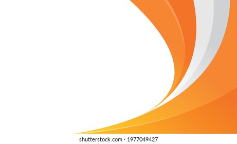 abstract orange and white background with wavy shapes