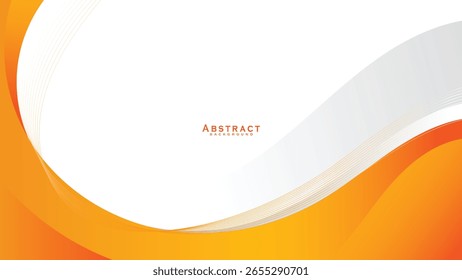 Vector de fondo de Anuncio blanco y naranja Abstractas. Fondo de patrón de Anuncio de Diseño gráfico.