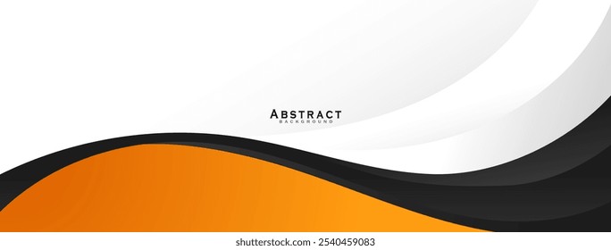 Abstrakter orangefarbener, weißer und schwarzer Farbverlauf-Hintergrund mit Schatten. Gestaltung von Plakaten, Bannern, Präsentationen und anderen