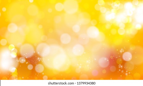 Abstract Orange and White Blurred Bokeh Background Image