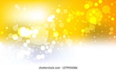 Abstract Orange and White Blurred Bokeh Background Vector Art