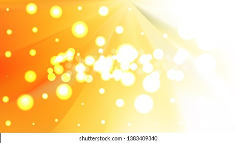 Abstract Orange and White Blurred Bokeh Background Design