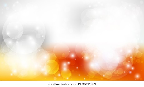 Abstract Orange and White Blurry Lights Background