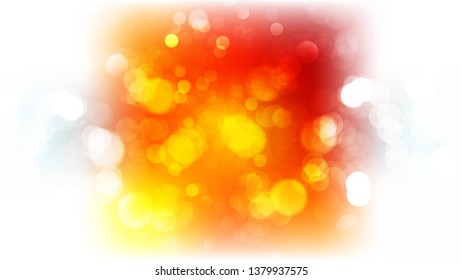 Abstract Orange and White Blurry Lights Background Illustration