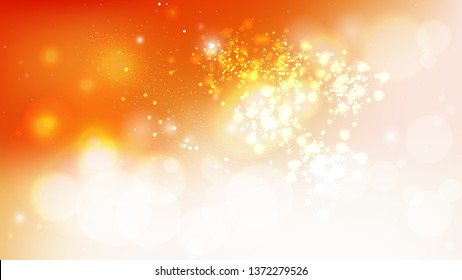 Abstract Orange and White Bokeh Background