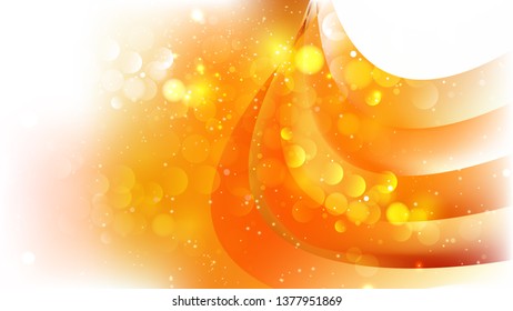 Abstract Orange and White Bokeh Background Image