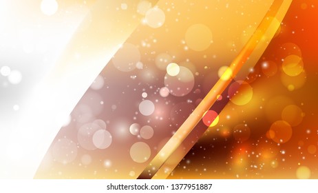 Abstract Orange and White Bokeh Background Image