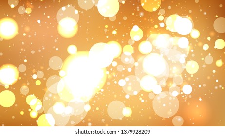 Abstract Orange and White Bokeh Background Vector