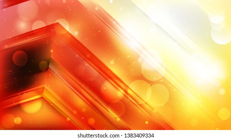 Abstract Orange and White Bokeh Background